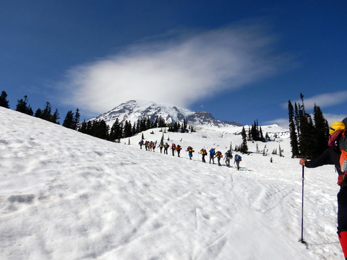 team member trekking